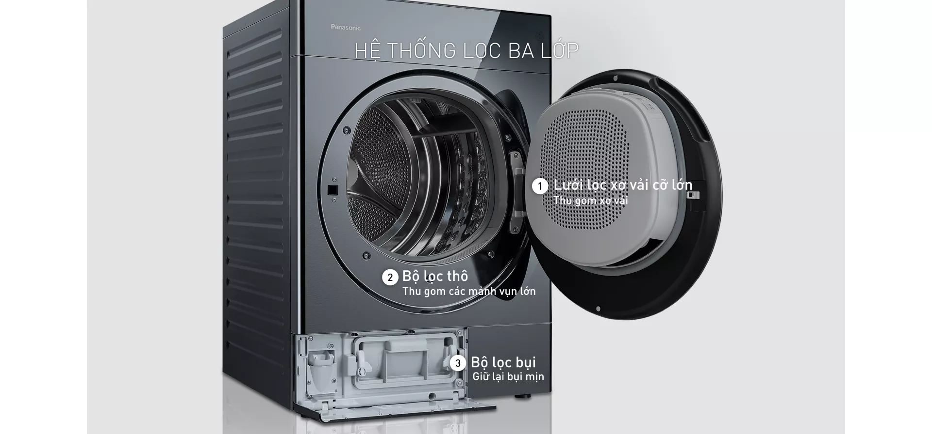 Máy sấy bơm nhiệt Panasonic 10.5 Kg NH-XV21X1AVT